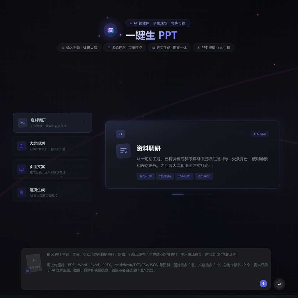 一键生成PPT案例封面